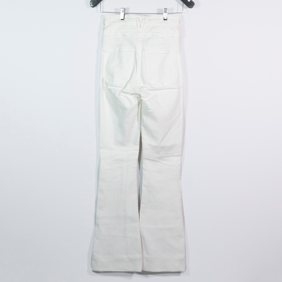 Veronica Beard Giselle Flare Cotton Stretch Extra High Rise Denim Jeans White 25 - Picture 4 of 4